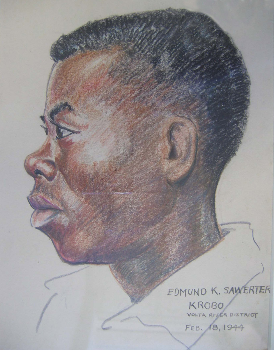 Drawing Of Edmund Sawerter