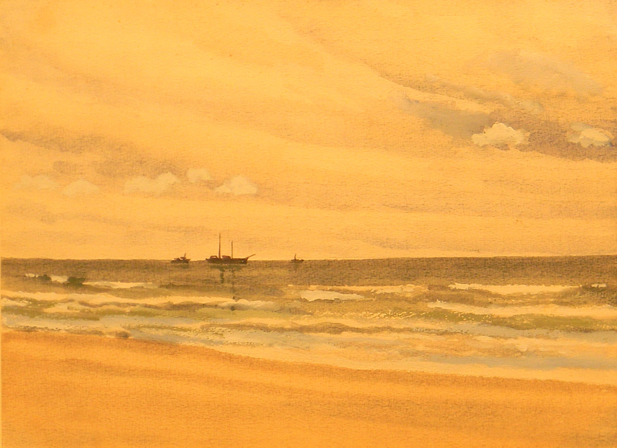 Watercolor - Ship